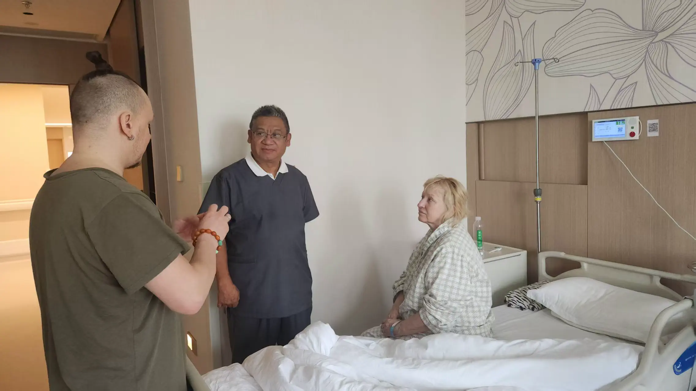 Clinical team with patients